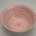 Serving Bowl Burnt Orange Pumpkin Spiral Vertigo Hand Painted Fruit or Small Mix Bowl