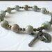 Bronze Catholic Rosary Bracelet in Impression Jasper Gemstone w/ Miraculous Medal