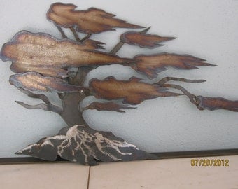 Cypress Tree/Metal Sculpture/Metal Wall Hanging/ Metal tree By Ron Hinshaw 1984 By Gatormom13 JUST REDUCED