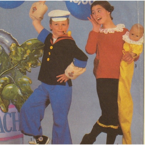 Adult Popeye Olive Oyl Costume Pattern Baby Sweet Pea
