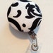 Retractable Badge Holder: Black and White Design