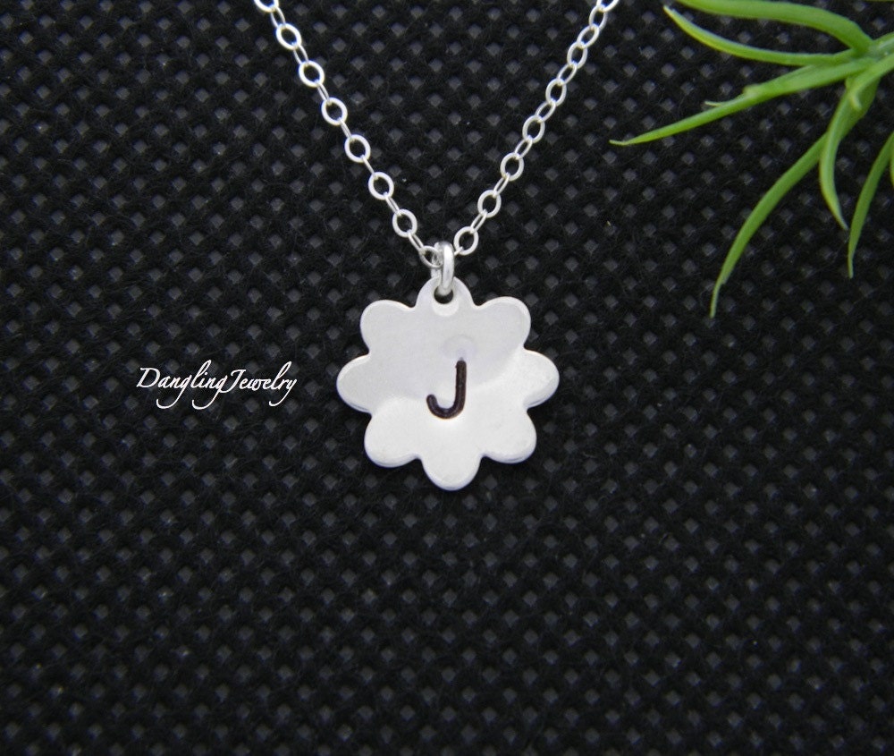 Children Monogram Necklace Personalized Initial Necklace