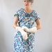 s a l e 1950s Dress / Royal Rosette Dress / 60s