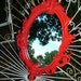 RED Ornate Oval Wall Mirror 26 x 18 Heavy Resin Plaster OR CHALKBOARD No Extra Charge