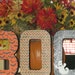 BOO in paper mache letters - Halloween Decoration