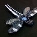Ceramic Dragonfly Pipe Navy Blue Glass Glazed Tobacco Spoon Pipe