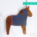 Lilla Vän: LARGE DALA HORSE ( painted wood animal silhouette, swedish decor )