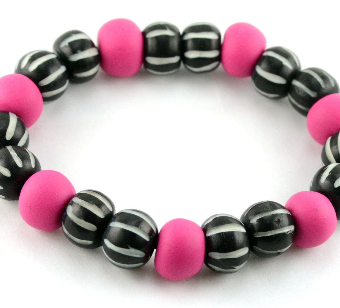 Black & Pink Emo Bracelet