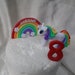 rainbow colored unicorn cake topper by 2sweetformedear on etsy