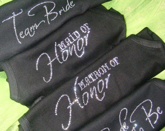 Bride and Bridesmaid Tank Tops. Bridesmaid half Lace Tank Top. Wedding Party Rhinestone Tank Tops. Bridesmaid Bling Tank Tops. Bride to be.