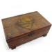 Carved wood jewelry box - windmill inlay cedar trinket box