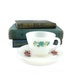 Fire King cup and saucer - vintage bonnie blue pink primrose patterns on white