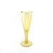 Pale yellow pressed glass vase - vintage pastel honey gold decorative glass