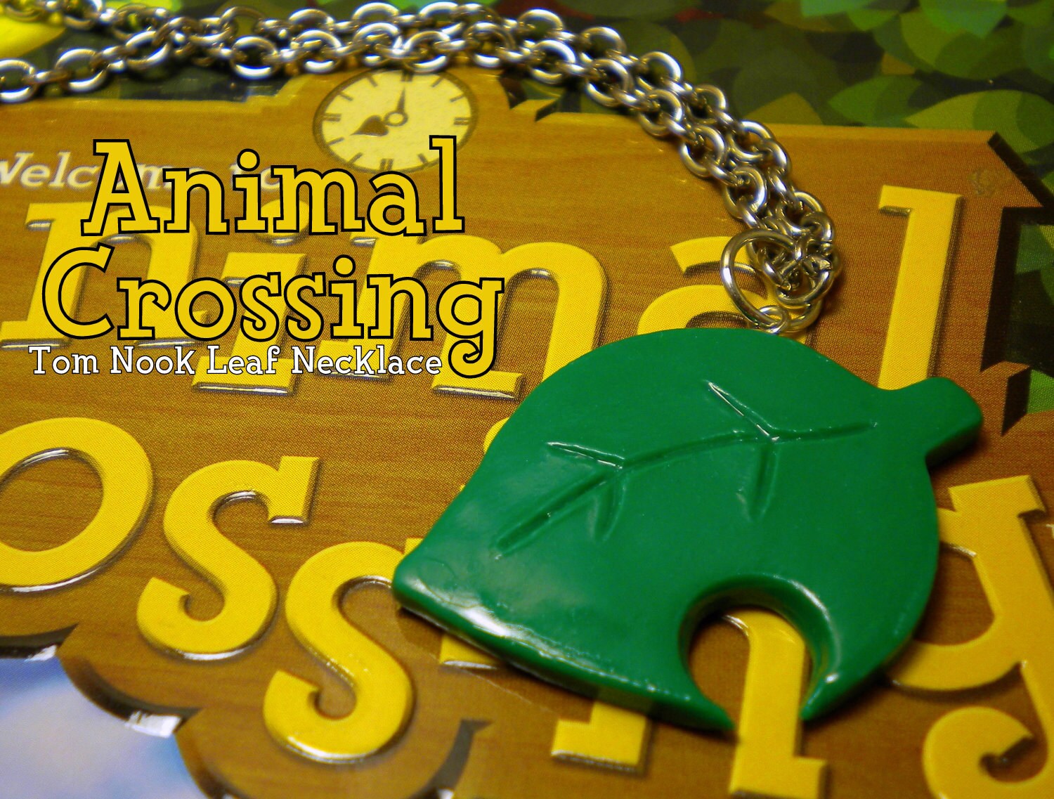 Animal Crossing Tom Nook Logo Leaf Necklace Nintendo