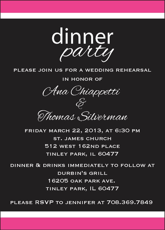 Dinner Party Invitation Wording 3