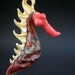 Glass Seahorse Suncatcher Ornament, Orange Lampwork Sea Life Art