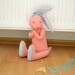 Eco friendly Rabbit Bunny Coral Pink Blossoms
