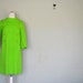 60s - 70s Butte Knit Bright Green Neon Mod Dress - Wool Fall Fashion Women Dress - Large Lime Green Mod Dress