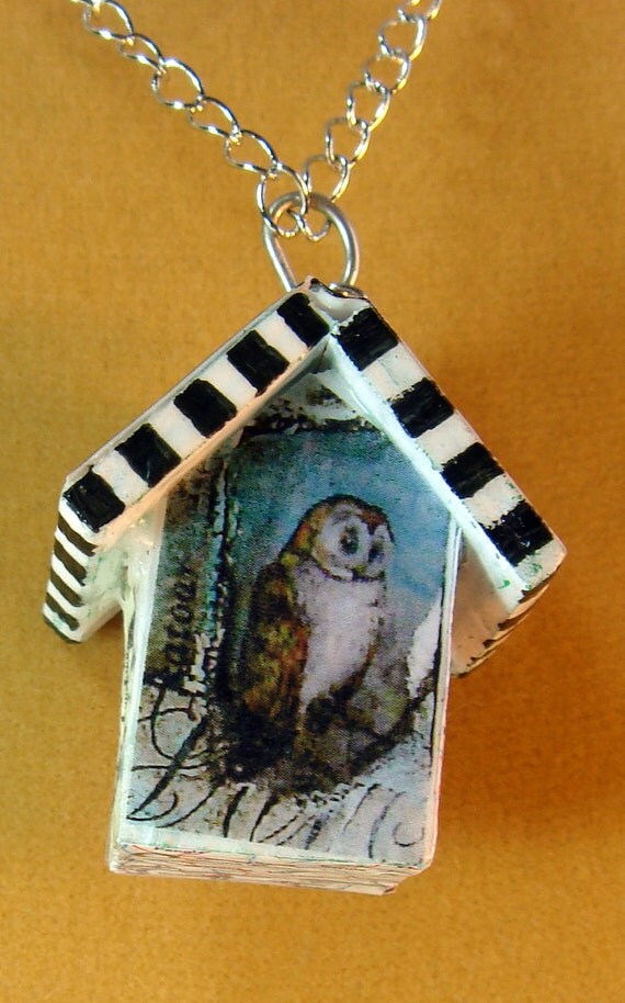 Little Birdhouse Necklace Pendant