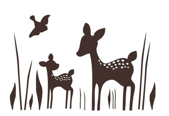 Download Large Deer one color ONLY Willow Wall Decal Removable
