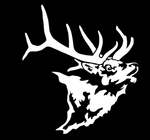 Items similar to Elk Head Decal on Etsy