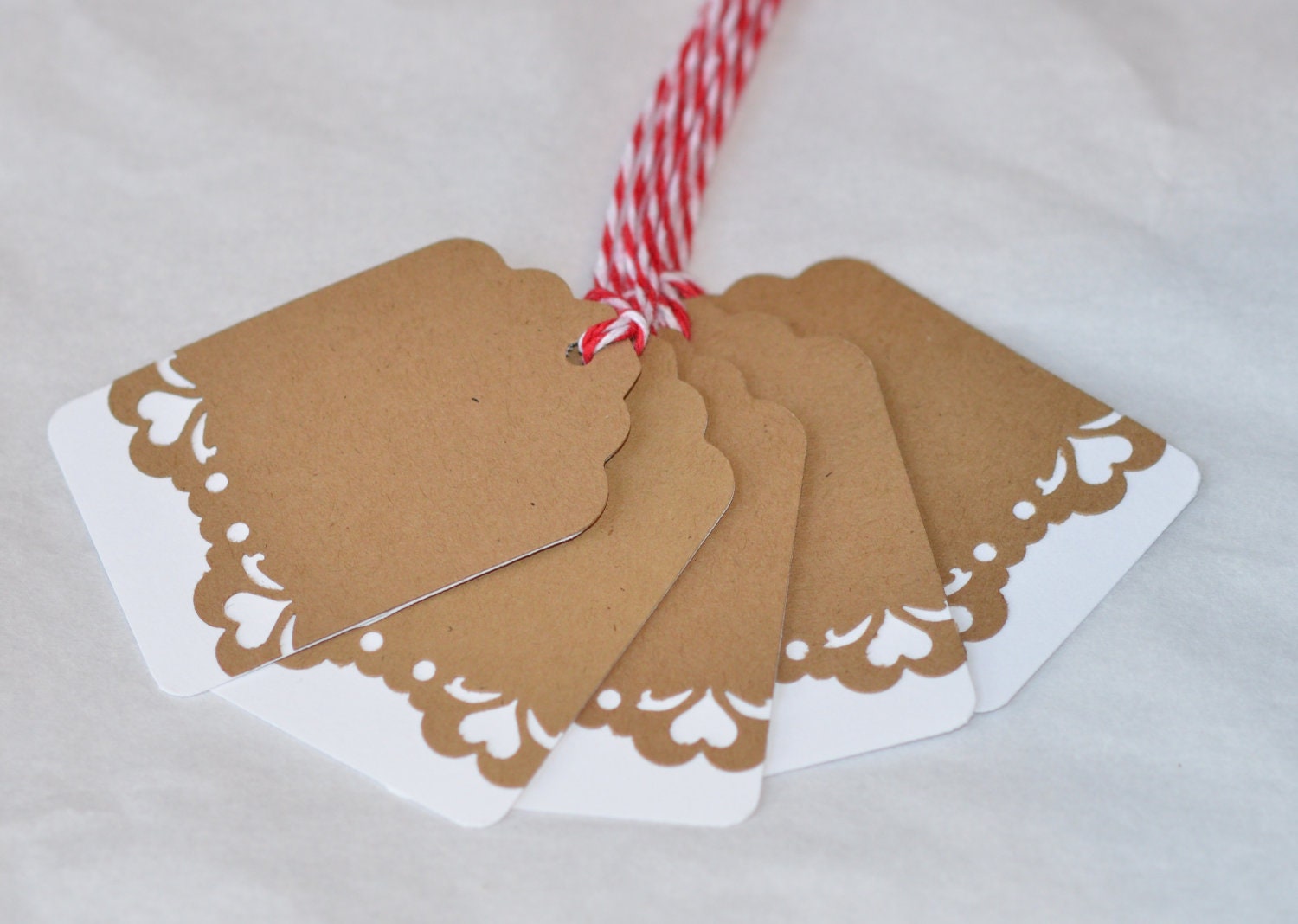 Kraft Paper Tags Gift Wrap Set of 10 Wedding by CardsbyJeweleighaB