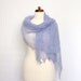 knit lace shawl, pale blue, bridal