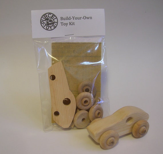 Handcrafted Wooden Build Your Own Race Car Kit
