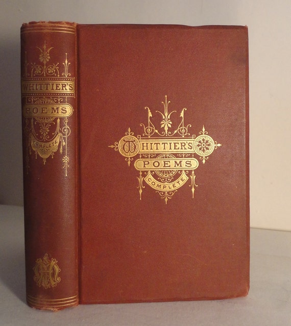 1880 Whittier's Poems Complete Household Edition Of the