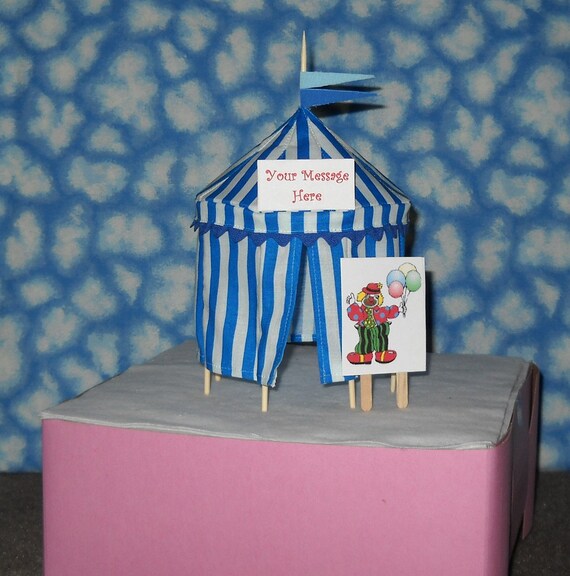  Circus Tent Cake Topper  or Table Decoration by 