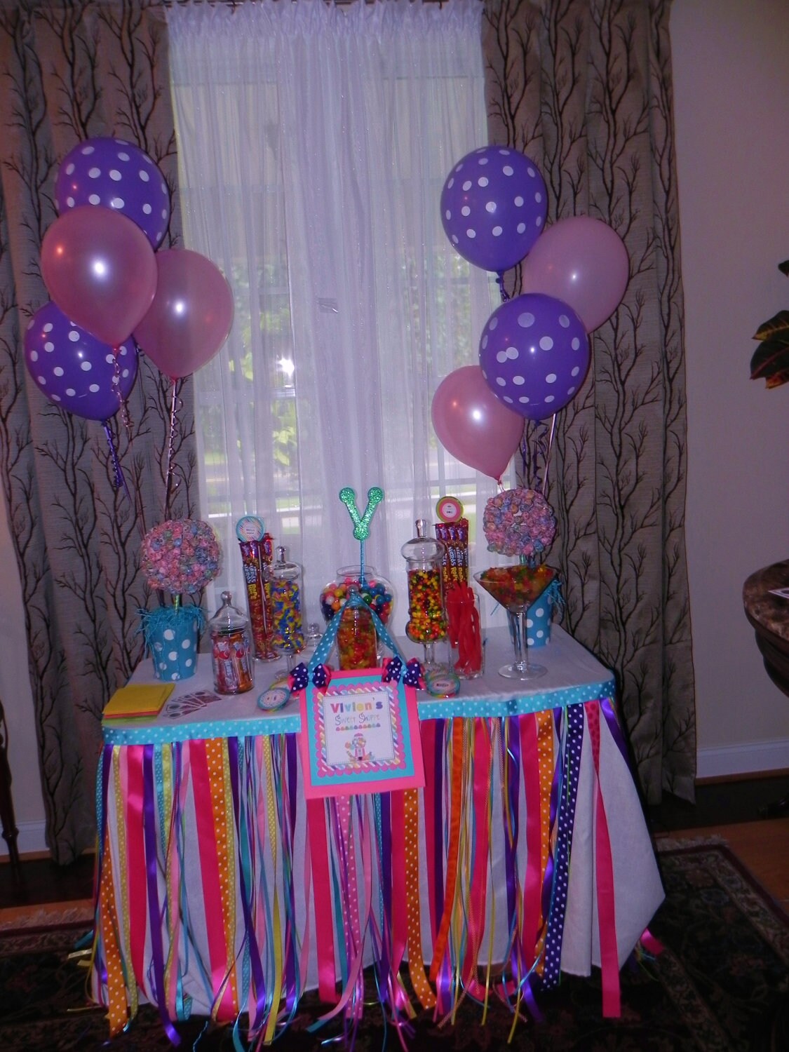 RIBBON GARLND High Chair Cover/Candyland theme Decorations