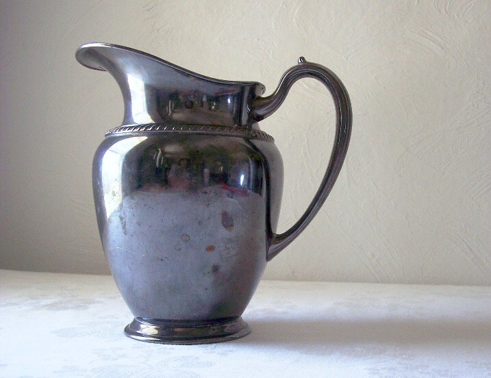 vintage oneida fiesta silver plated pitcher by allthebestvintage