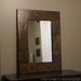 Wood Framed Rustic Mirror Distressed Brown Barnwood