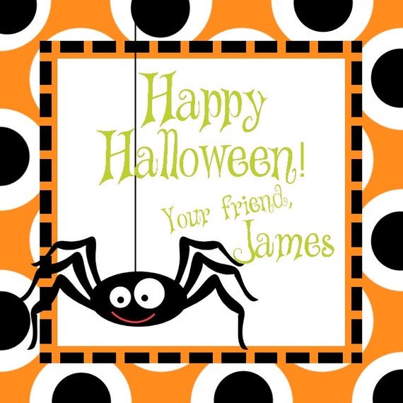 Halloween Gift Tag DIY Personalized Halloween Card or Tag