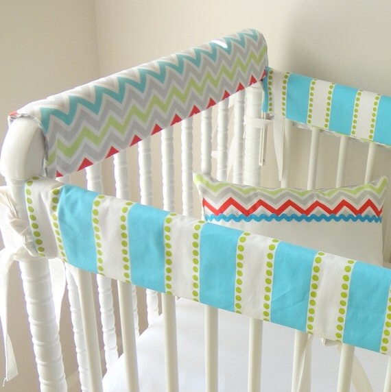 27 by 10 Short Side Crib Rail covers set.