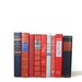 Blue Red Decorative Books, Vintage Photo Props, Vintage Wedding Decor