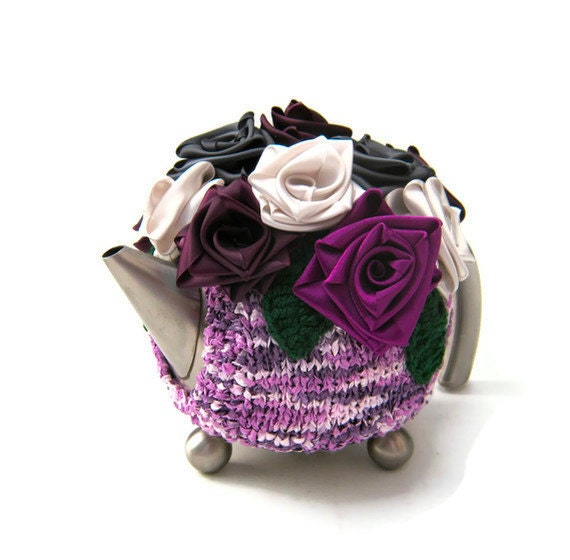 Flower tea cosie cottage cosy Autumn fall tea cozie chic by jarg0n