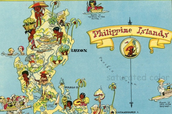 Philippine Islands ORIGINAL 1930s Antique by SaturatedColor