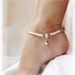 Beach Lover Heart Charm Anklet Sea Shell White Silver Ankle Bracelet