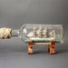 Vintage Ship in a Bottle With Turks Head Knot and Wooden Pedestal