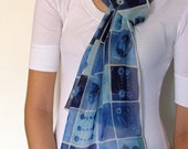 Blue Mitosis Silk Scarf