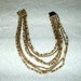 Multi Strand Costume Necklace Beads Pearls Gold Tone 1950's or Earlier