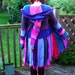 REDUCED Upcycled sweater dreamcoat with elf hood size UK 8-10