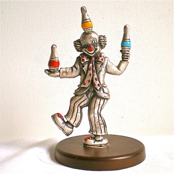 Clown Good Pewter Clown Circus Vintage Clown