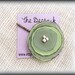 Hair Pin Mint Green and Gray Chiffon Layered Flower