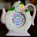 Friendship Cross Stitch Framed Teapot