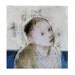 BOY original mixed media canvas portrait 4"x 4"