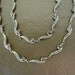 Vintage Amber Rhinestone Link Necklace and Bracelet Set