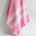 Turkish BATH Towel - Classic Peshtemal - Pink No:2 (white striped)