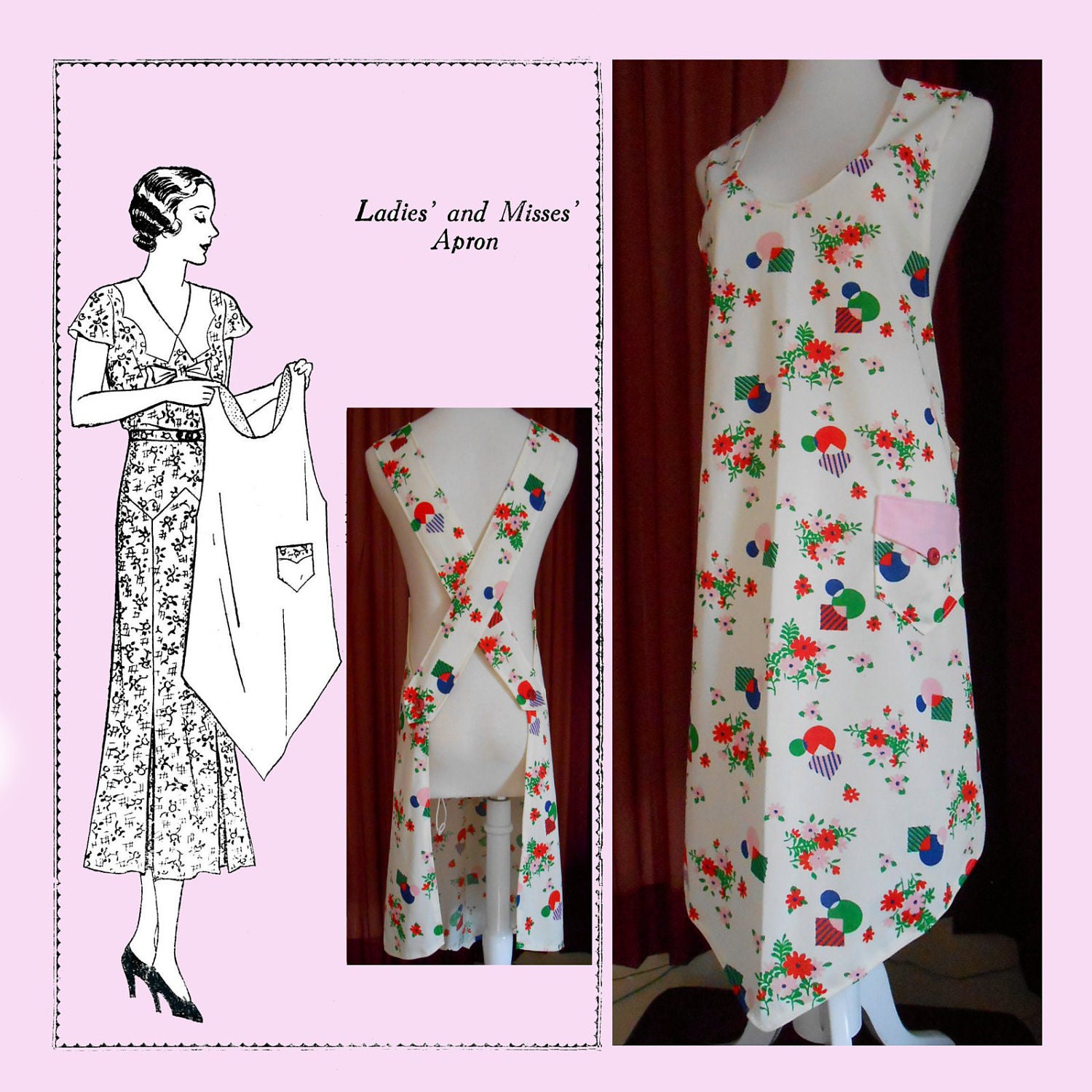 Reproduction Apron Patterns on Etsy